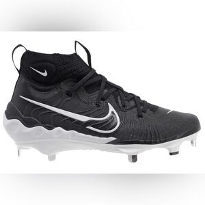 NIKE ALPHA HUARACHE NXT METAL BASEBALL CLEATS BLACK/WHITE NWOB Size 14